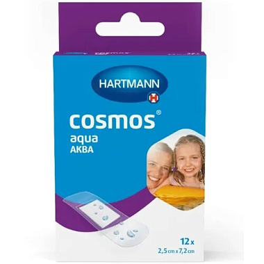 Купить Paul Hartmann Cosmos Aqua 2,5 см х 7,2 см 12 шт пластырь нестерильный водостойкий прозрачный