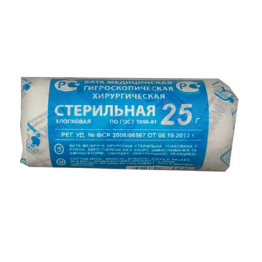 Купить Вата хирургическая стерильная Ника 25г