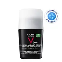 Купить: Vichy Homme 50 мл дезодорант-антиперспирант мужской шариковый от пота для чувствительной кожи с защитой 48 ч
