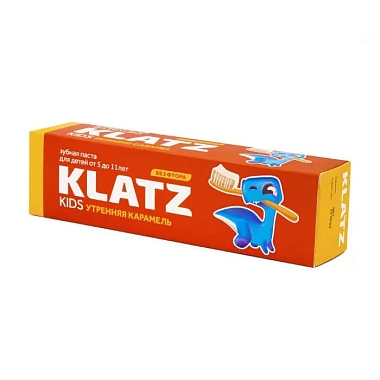 Купить Klatz Kids 48 мл паста зубная для детей утренняя карамель без фтора