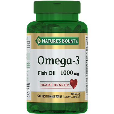 Купить Nature's Bounty Рыбий жир 1000 мг Омега-3 50 шт капсулы
