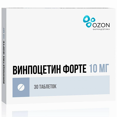Купить Винпоцетин Форте 10 мг 30 шт таблетки