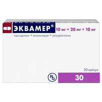 Купить: Эквамер 10 мг + 20 мг + 10 мг 30 шт капсулы