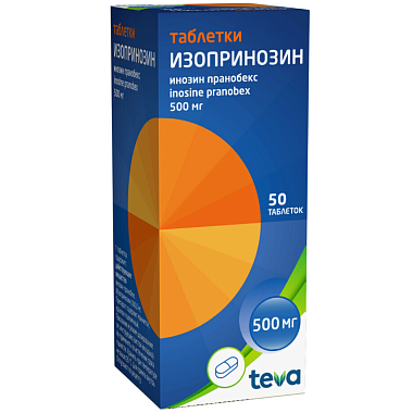 Купить Изопринозин 500 мг 50 шт таблетки