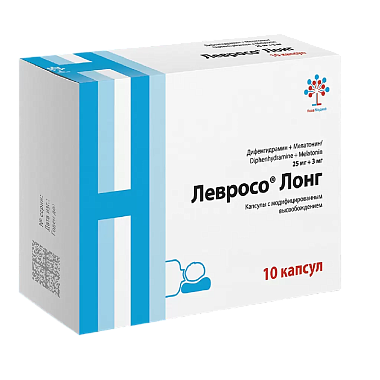 Купить Левросо Лонг 25 мг + 3 мг 10 шт капсулы с модифицированным высвобождением
