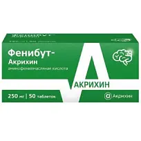 Купить: Фенибут-Акрихин 250 мг 50 шт таблетки 