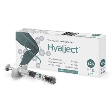 Купить Гиалджект 2,2 % 3 мл 1 шт вязкоэластичный стерильный имплантат шприц