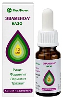 Купить: Эваменол Назо 1% + 3% 12 мл капли назальные