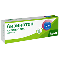 Купить: Лизинотон 10 мг 28 шт таблетки