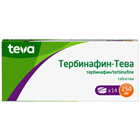 Купить: Тербинафин-Тева 250 мг 14 шт таблетки