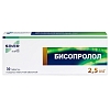Купить Бисопролол 2,5 мг 30 шт таблетки покрытые пленочной оболочкой