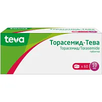 Купить: Торасемид-Тева 10 мг 60 шт таблетки