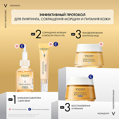 Купить Vichy Neovadiol  50 мл крем дневной антивозрастной  для лица от морщин восстанавливающий и ремоделирующий контуры лица