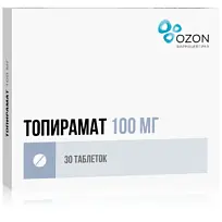 Купить: Топирамат 100 мг 30 шт таблетки покрытые пленочной оболочкой