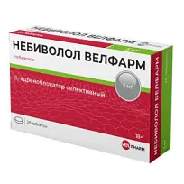 Купить: Небиволол Велфарм 5 мг 28 шт таблетки