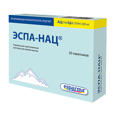 Купить Эспа-Нац 200 мг 3 г 20 шт порошок для приготовления раствора для приема внутрь пакеты