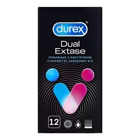 Купить: Durex Dual Extase 12 шт презервативы с анестетиком