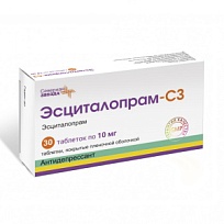 Купить: Эсциталопрам-СЗ 10 мг 30 шт таблетки покрытые пленочной оболочкой