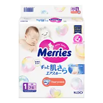 Купить: Merries подгузники 76 шт подгузники для новорожденных до 5 кг