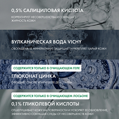 Купить Vishy Normaderm набор гель очищающий 200 мл + лосьон 200 мл