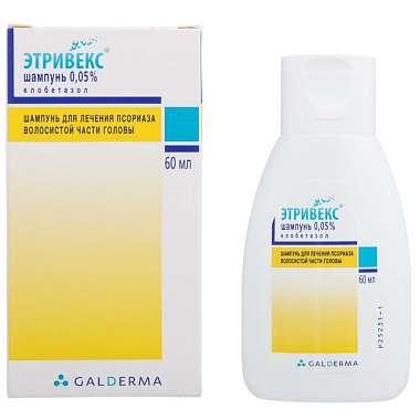 Купить Этривекс 0,05 % 60 мл шампунь для лечения псориаза