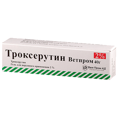 Купить Троксерутин-Ветпром 2% 40 г гель для наружного применения