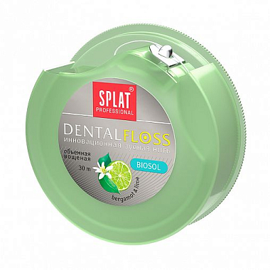 Купить Splat Professional Dental Floss 30 м нить зубная бергамот и лайм