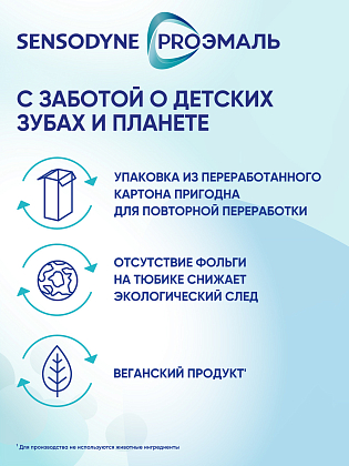 Купить Sensodyne ProЭмаль Junior 50 мл паста зубная для детей 6-14 лет мятная жвачка
