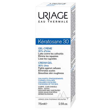 Купить Uriage Keratosane 30 75 мл гель-крем для локализованных утолщений кожи