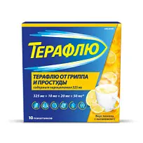 Купить: Терафлю 2 г 10 шт порошок для приготовления раствора для приема внутрь лимон