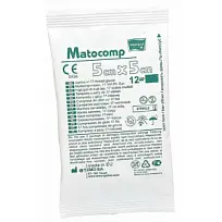 Купить: Matocomp 5 см х 5 см 5 шт cалфетки стерильные 12-слойные с 17 нитями