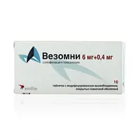 Купить: Везомни 6 мг + 0,4 мг 30 шт таблетки покрытые пленочной оболочкой с модифицированным высвобождением