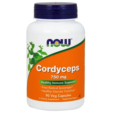 Купить Now Foods Кордицепс 750 мг 90 шт капсулы