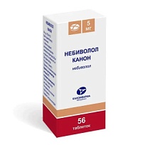 Купить: Небиволол Канон 5 мг 56 шт таблетки