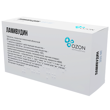 Купить Ламивудин 300 мг 30 шт таблетки покрытые пленочной оболочкой