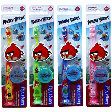 Купить Longa Vita Angry Birds зубная щетка Артикул  AB-1 5-10 лет