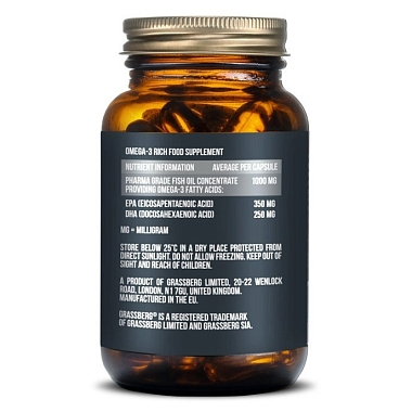 Купить Grassberg Omega 3 Premium 60 % 1000 мг 60 шт капсулы