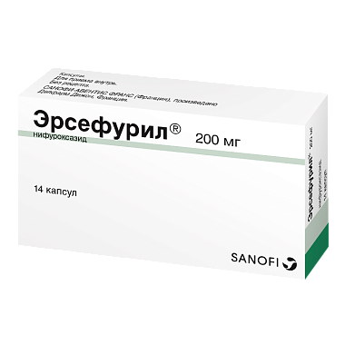 Купить Эрсефурил 200 мг 14 шт капсулы