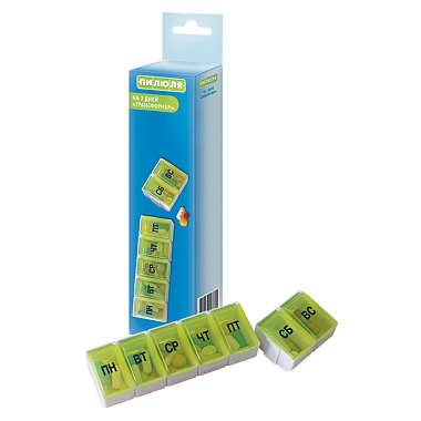 Купить Таблетница пилюля на 7 дней трансформер