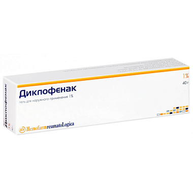 Купить Диклофенак 1% 40 г гель для наружного применения