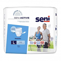 Купить: Seni Active 10 шт подгузники-трусы размер L 6 капель