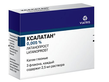 Купить Ксалатан 0,005% 2,5 мл 3 шт капли глазные