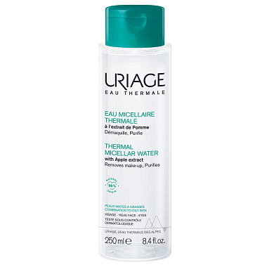 Купить Uriage Thermal Micellar Water 250 мл вода мицеллярная очищающая для жирной и комбинированной кожи