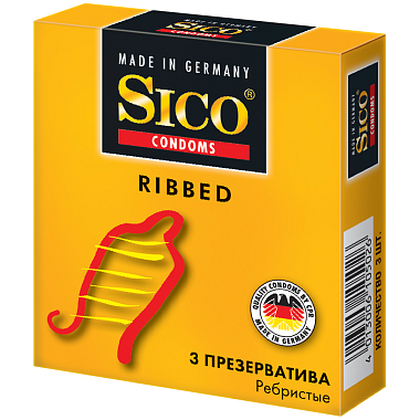 Купить Sico Ribbed 3 шт презервативы ребристые