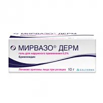 Купить: Мирвазо Дерм 0,5% 10 г гель для наружного применения