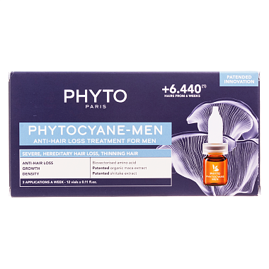 Купить Phytosolba Phyto Phytocyane-Men 3,5 мл 12 шт сыворотка против выпадения волос для мужчин флаконы
