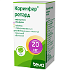 Купить Коринфар ретард 20 мг 50 шт таблетки пролонгированного действия покрытые пленочной оболочкой