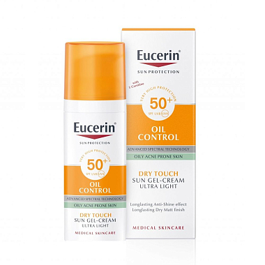 Купить Eucerin крем-гель д/лица 50мл солнцезащ д/проблемн кожи SPF50+