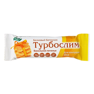 Купить Турбослим 50 г батончик белковый для контроля веса ванильное печенье