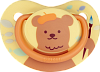 Купить Pigeon FunFriends пустышка мишка силиконовая 3+ месяцев размер M